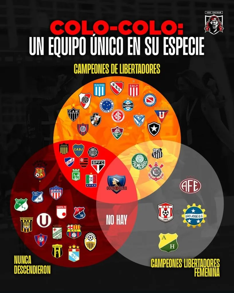 Colo Colo, un equipo único en su especie. (Foto: Voz Cacique)