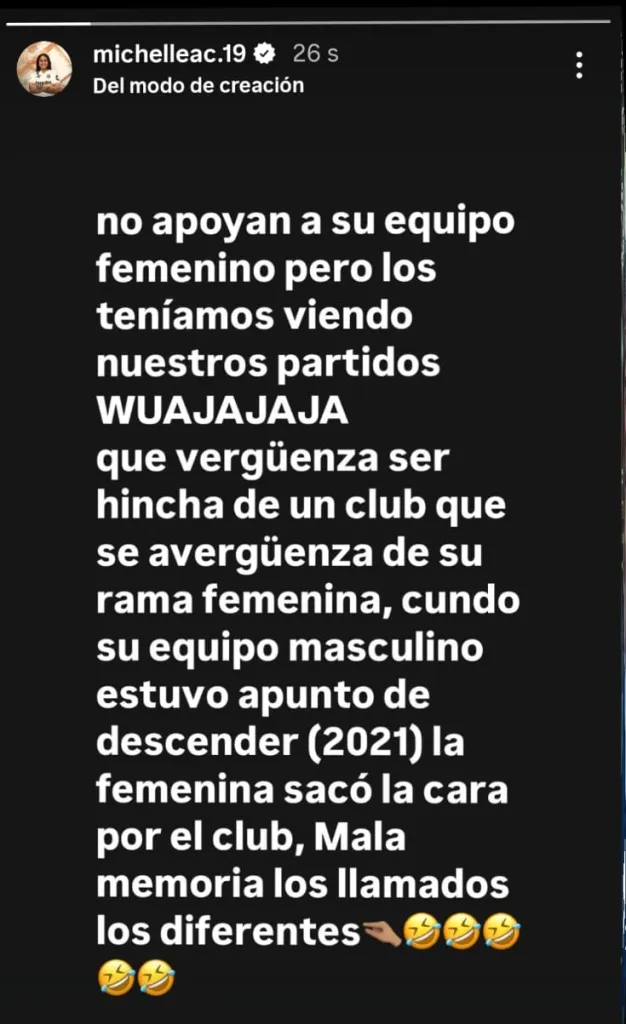 Michelle Acevedo tras la eliminación de Colo Colo Femenino