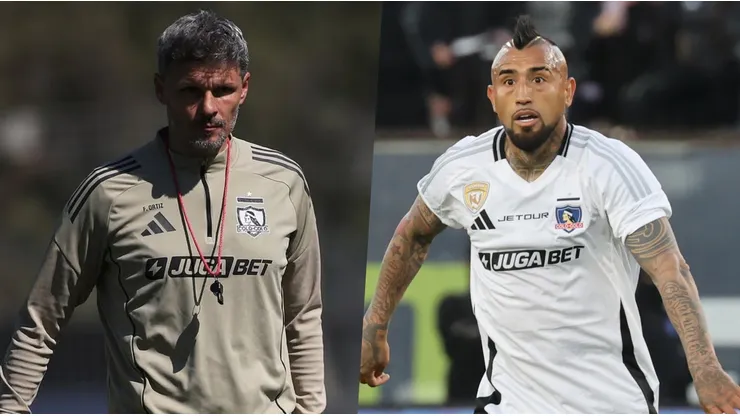 Fernando Ortiz le raya la cancha a Arturo Vidal.