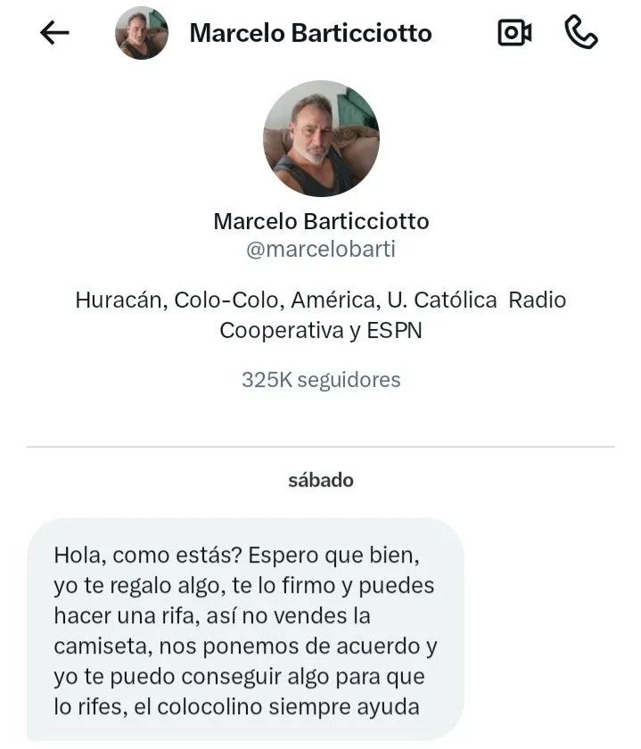 Marcelo Barticciotto sigue estando del lado de la gente.