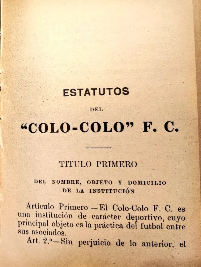 Estatutos de Colo Colo.