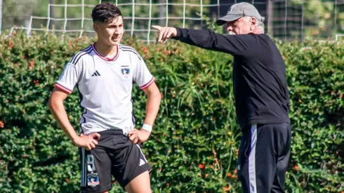 El nieto de Carlos Caszely, Franco Garrido, se suma a los entrenamientos de Colo Colo en la última jornada.