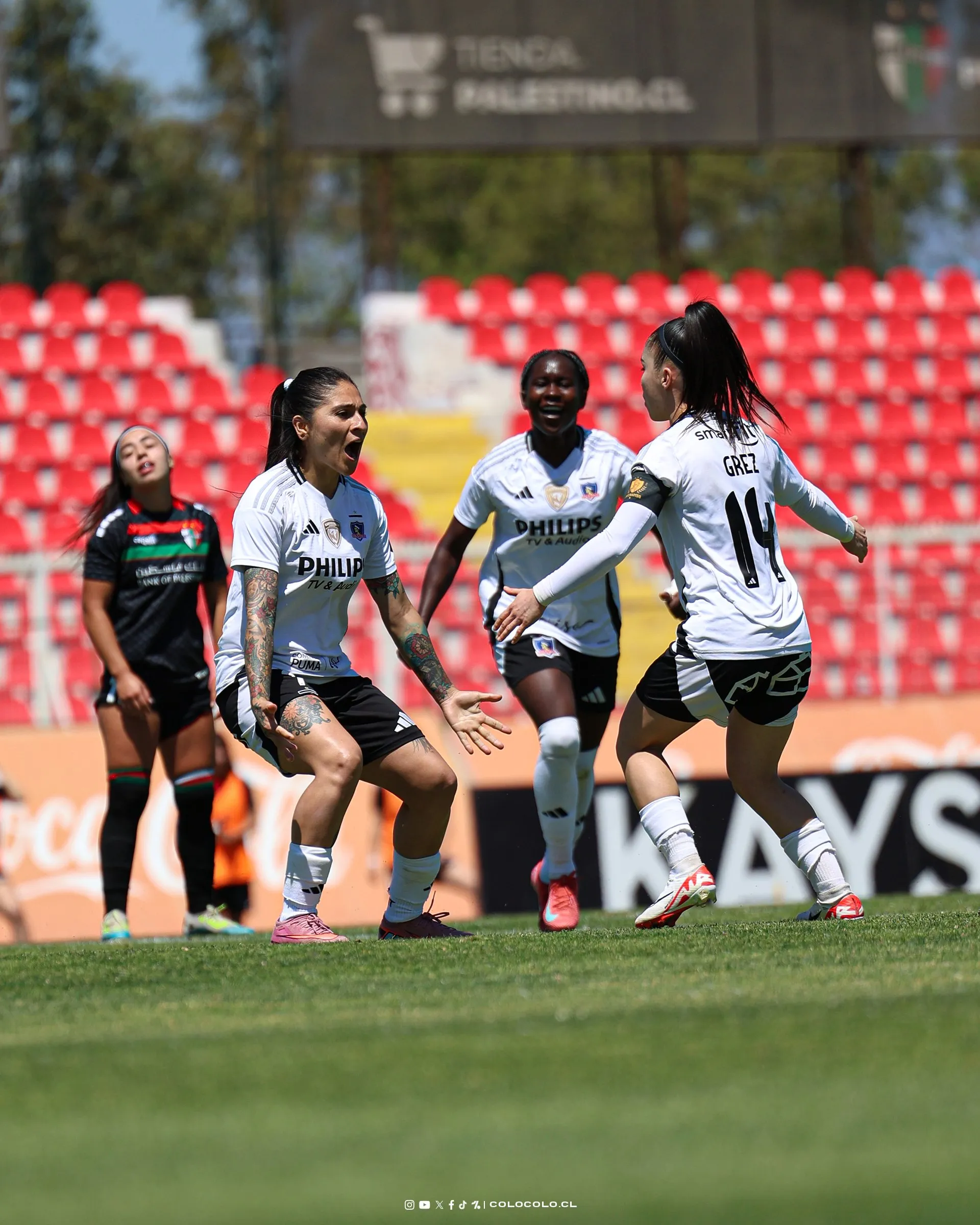 Colo Colo consiguió una importante victoria como visitante por 5-0 ante Palestino. Foto: Colo Colo Femenino.