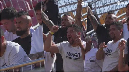 No se vio en TV: la celebración de Vidal al gol de Alarcón.