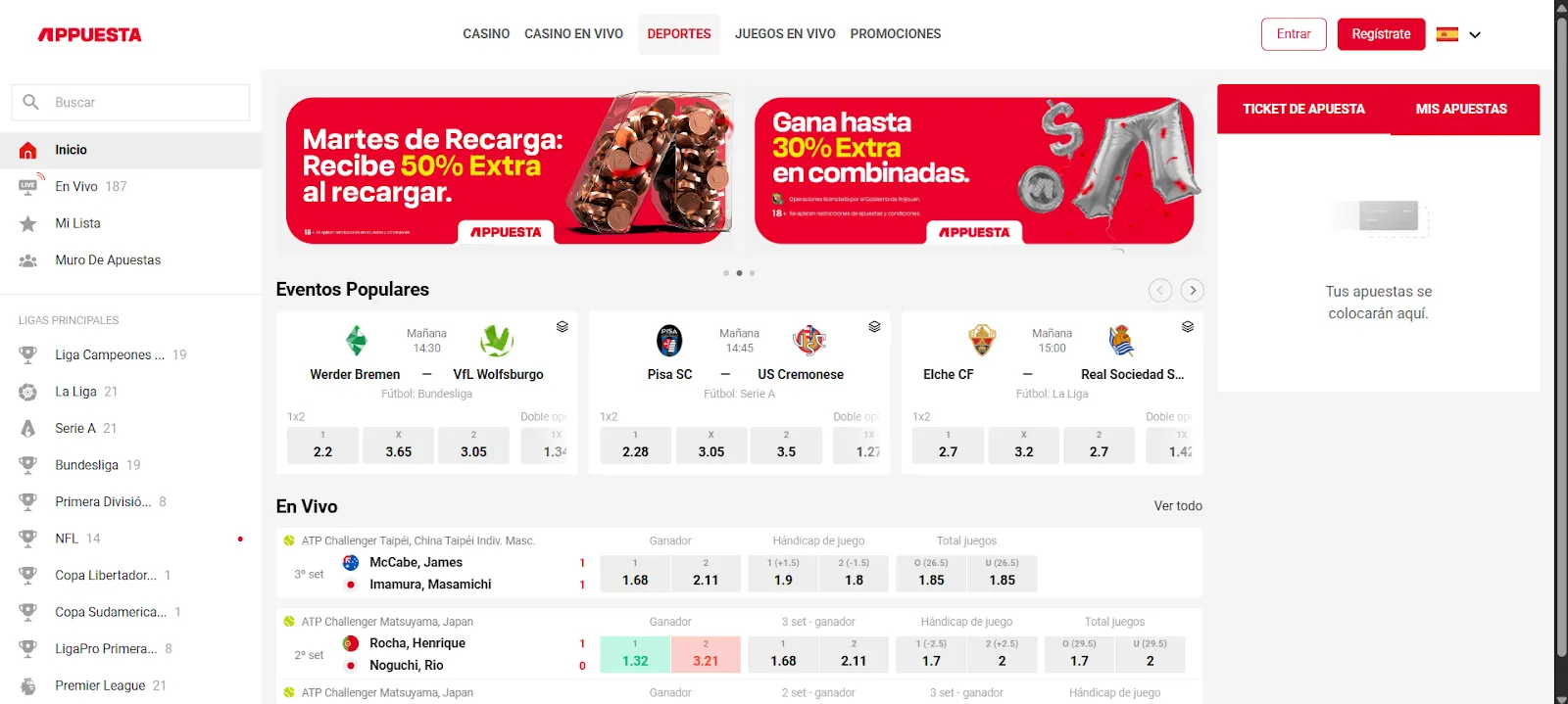 bono de bienvenida Appuesta