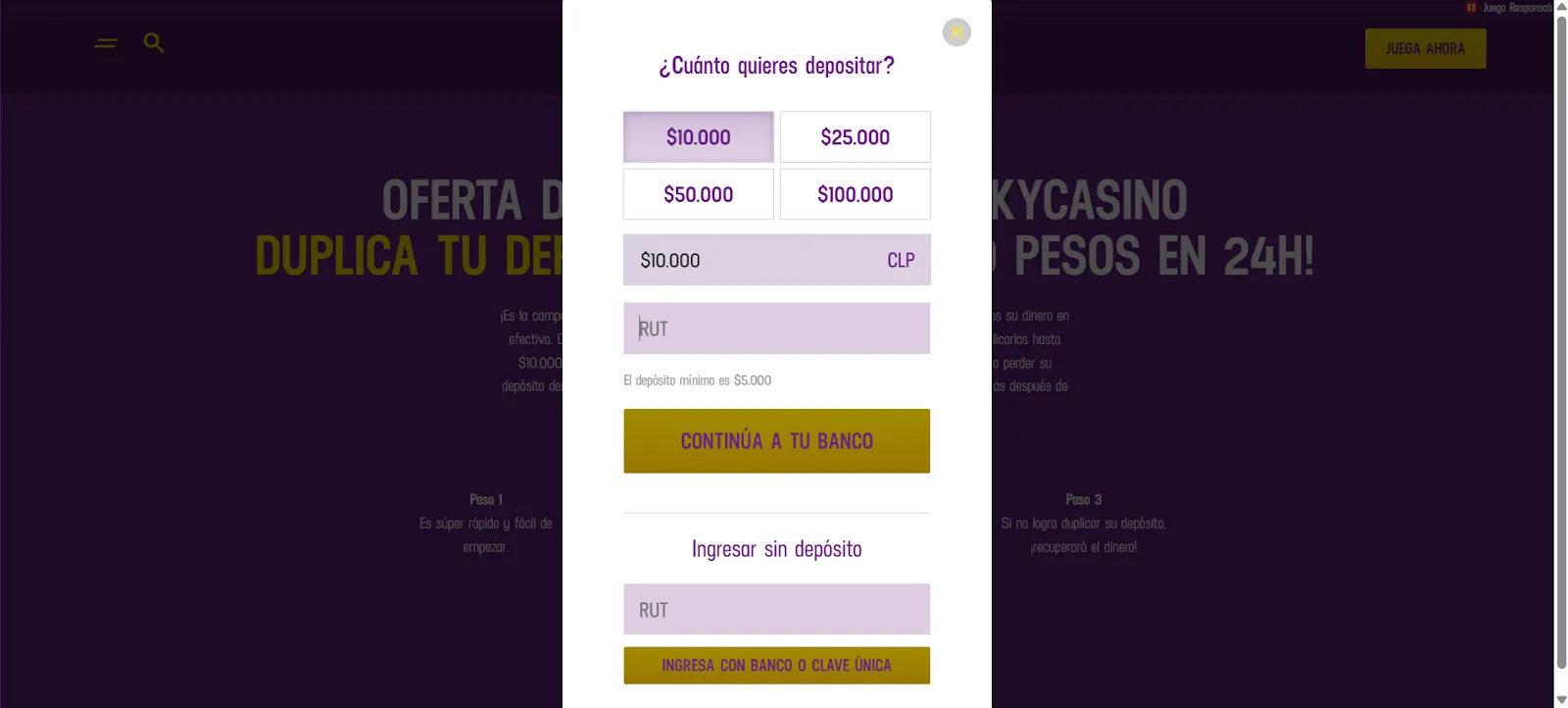 Código Lucky Casino