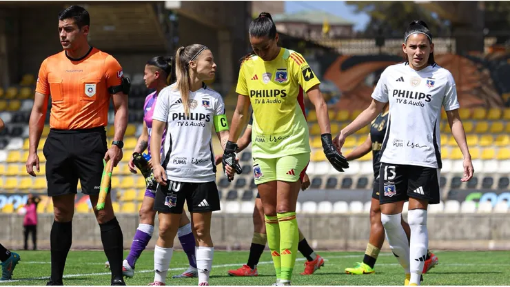 Los árbitros designados para la final de Colo Colo femenino ante Universidad de Chile en La Florida.