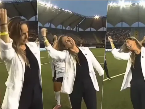 El baile de Silveira y Acevedo en la celebración del título de Colo Colo femenino