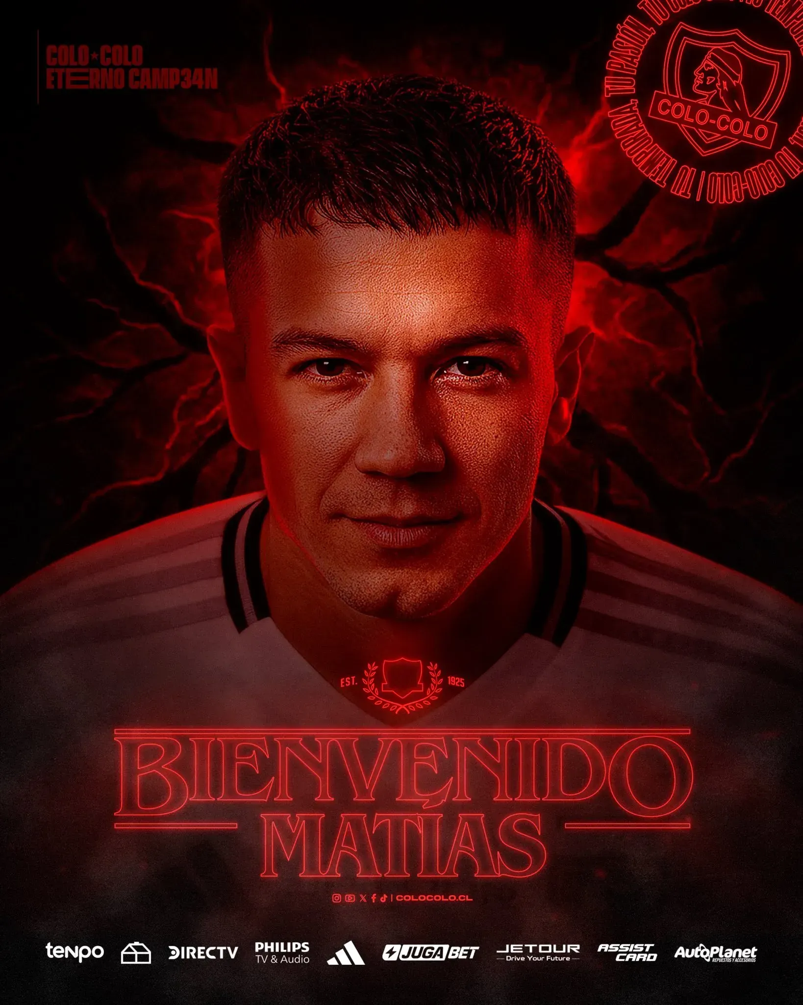 Fernández fue presentado hace unos días en Colo Colo. Imagen: Redes Sociales Colo Colo.