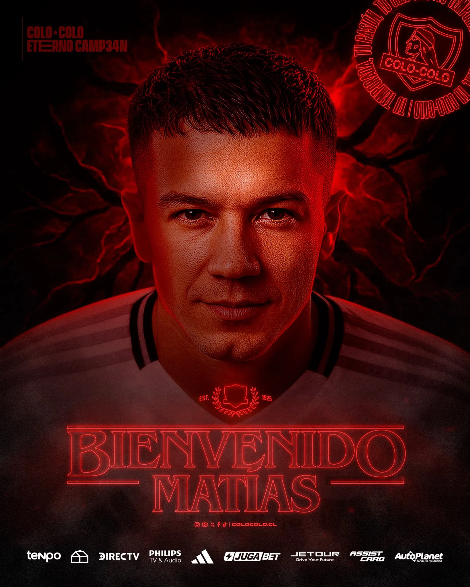 Matías Fernández Cordero ya es jugador de Colo Colo. Imagen: Colo Colo Oficial