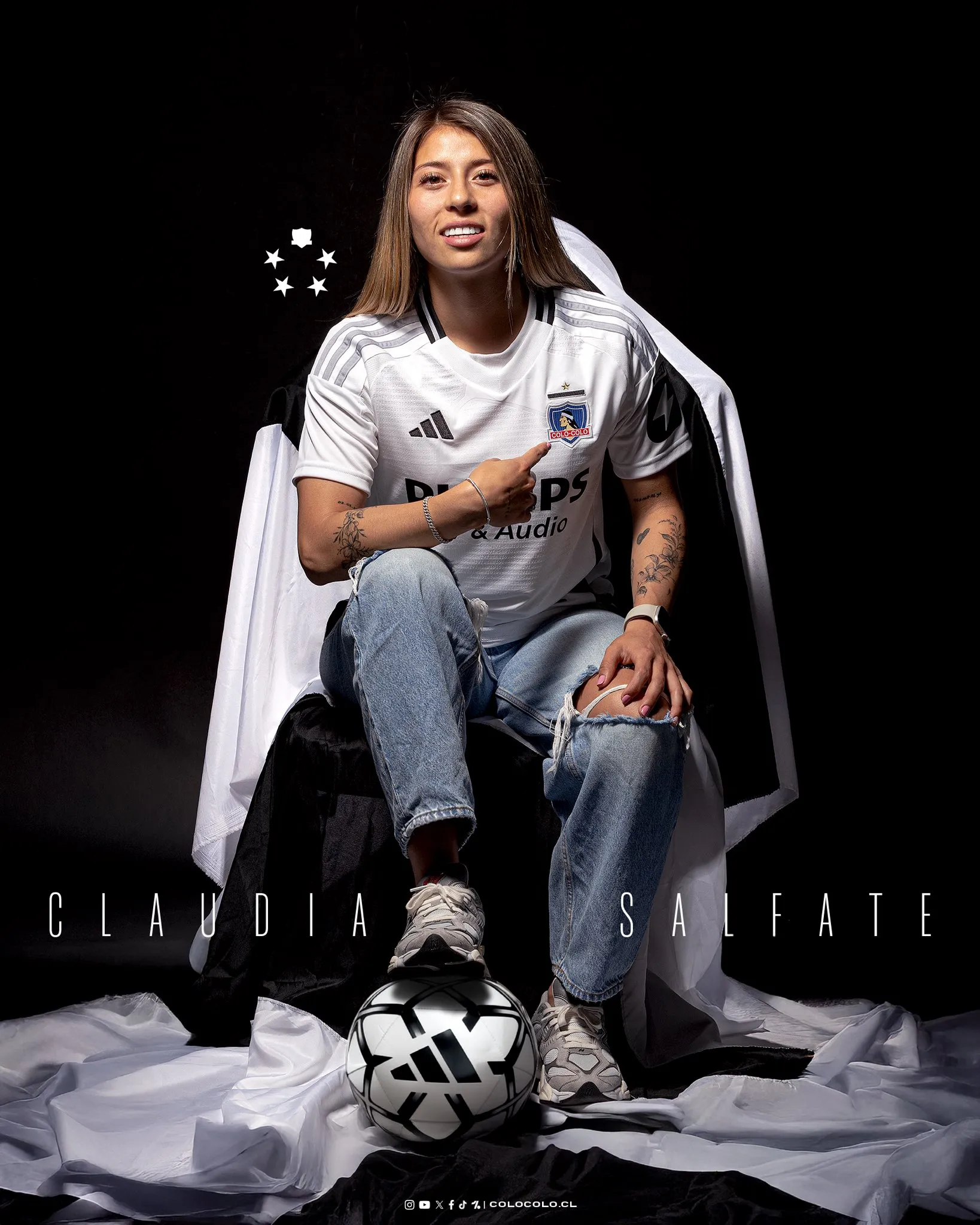 Claudia Salfate es la primer refuerzo del Cacique para 2026. Foto: Colo Colo Femenino.
