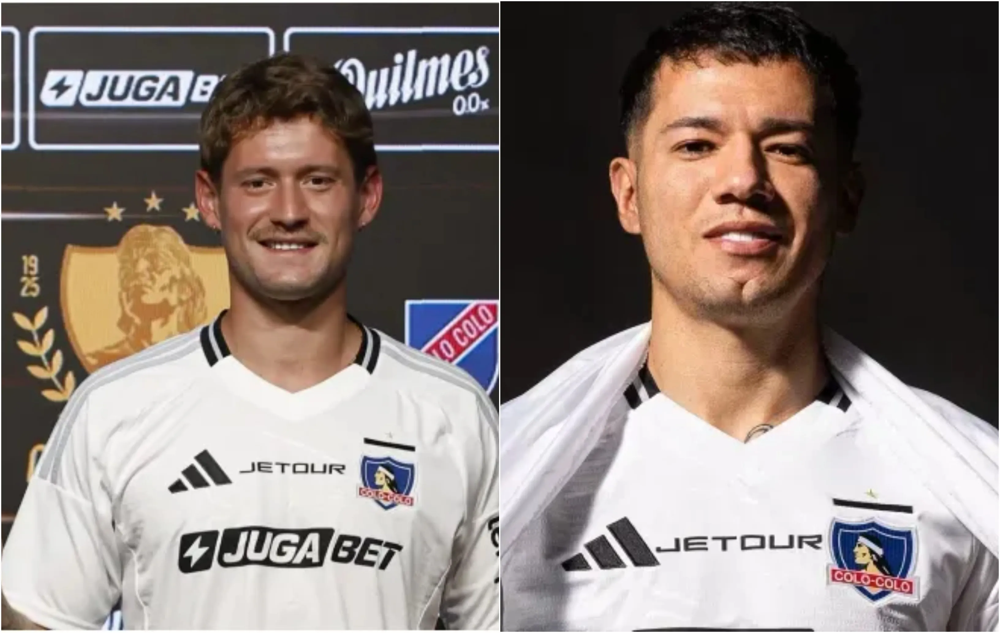 Sosa y Fernández, los refuerzos del Cacique. Imagen: Colo Colo.