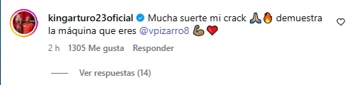 Comentario de Arturo Vidal.