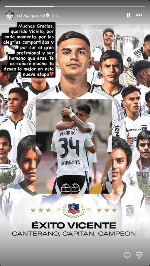 Mensaje de Esteban Pavez.