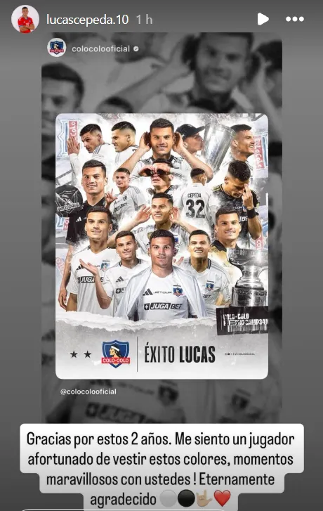 Foto: Instagram Lucas Cepeda