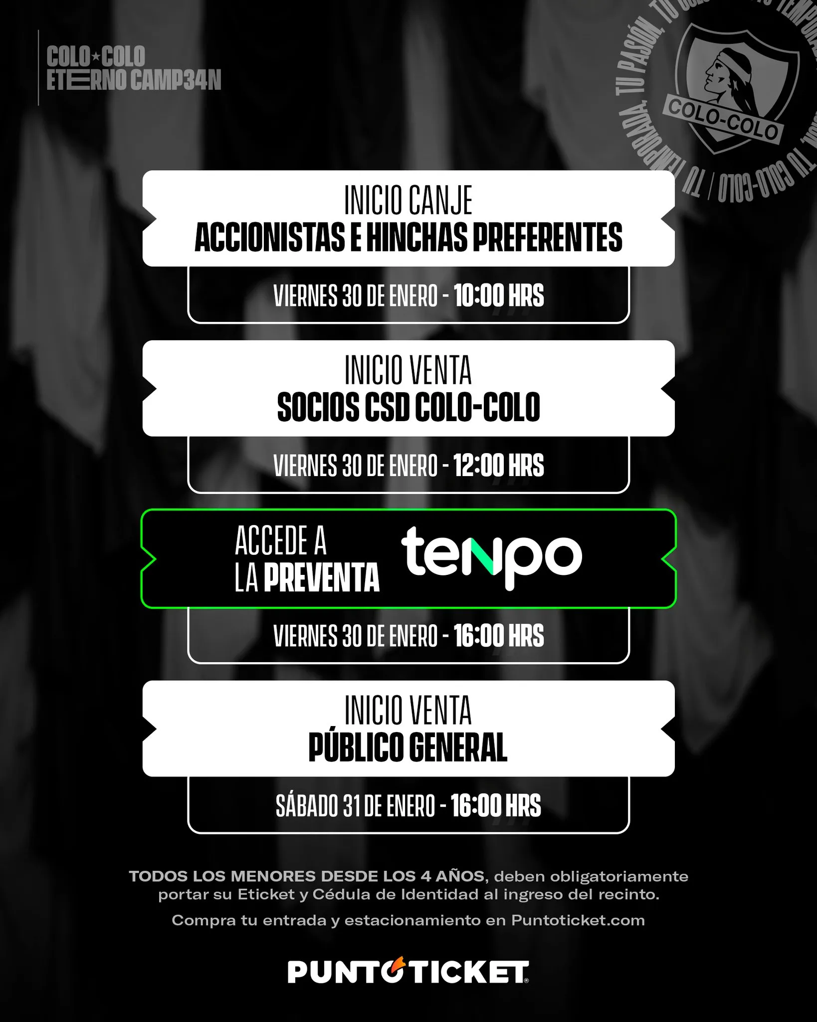 Venta de entradas para Colo Colo vs Everton en el Monumental.