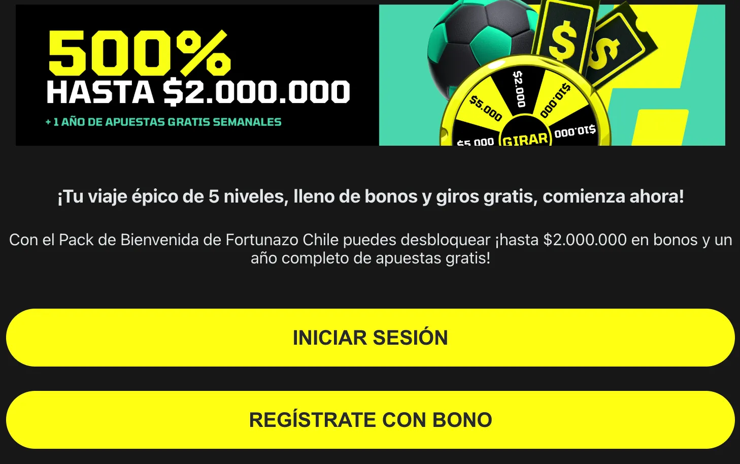Código promocional Parimatch (Fortunazo)