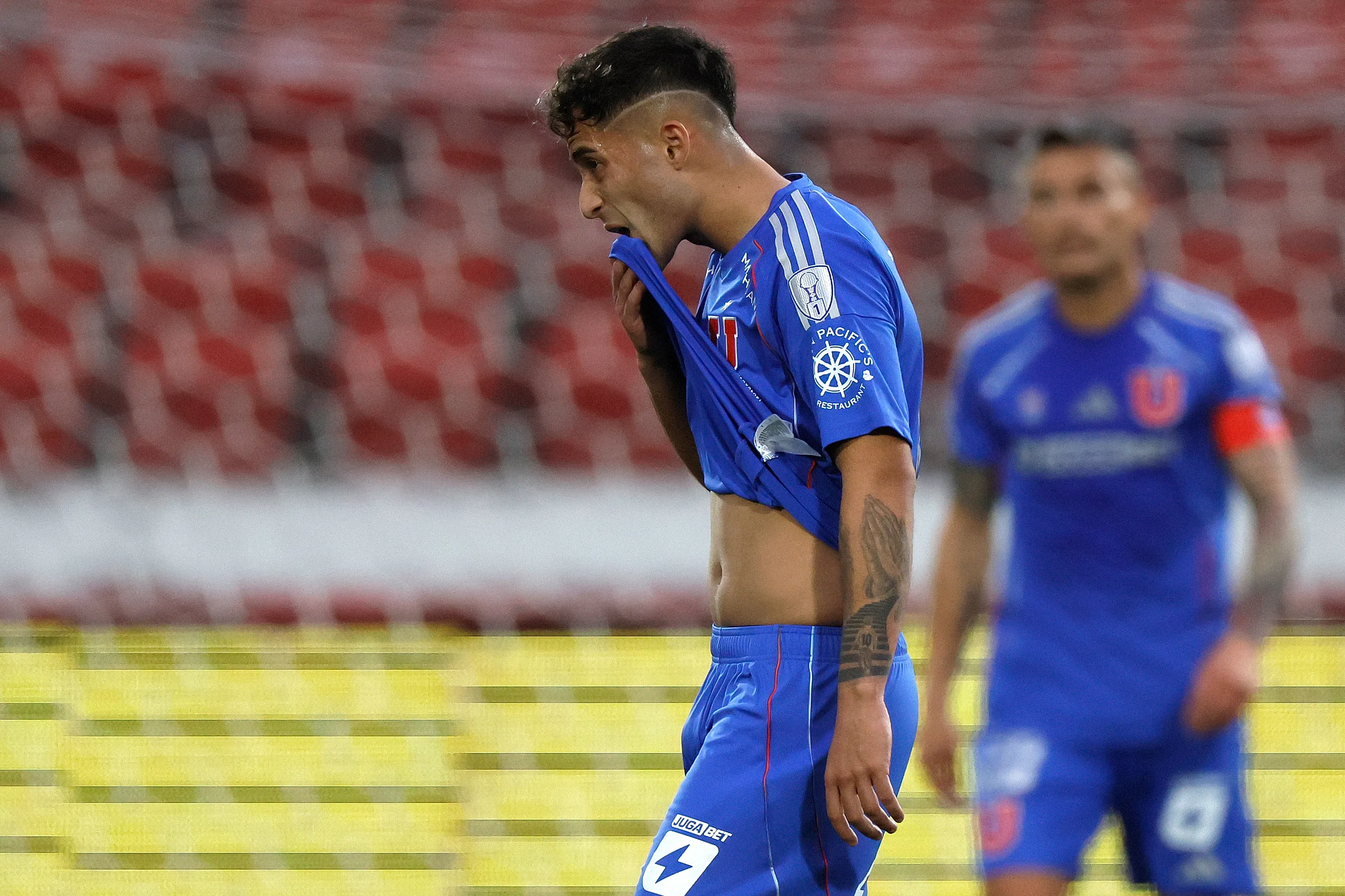Lucas Assadi puede ser baja en la U de cara al Superclásico ante Colo Colo.Imagen: Andres Pina/Photosport