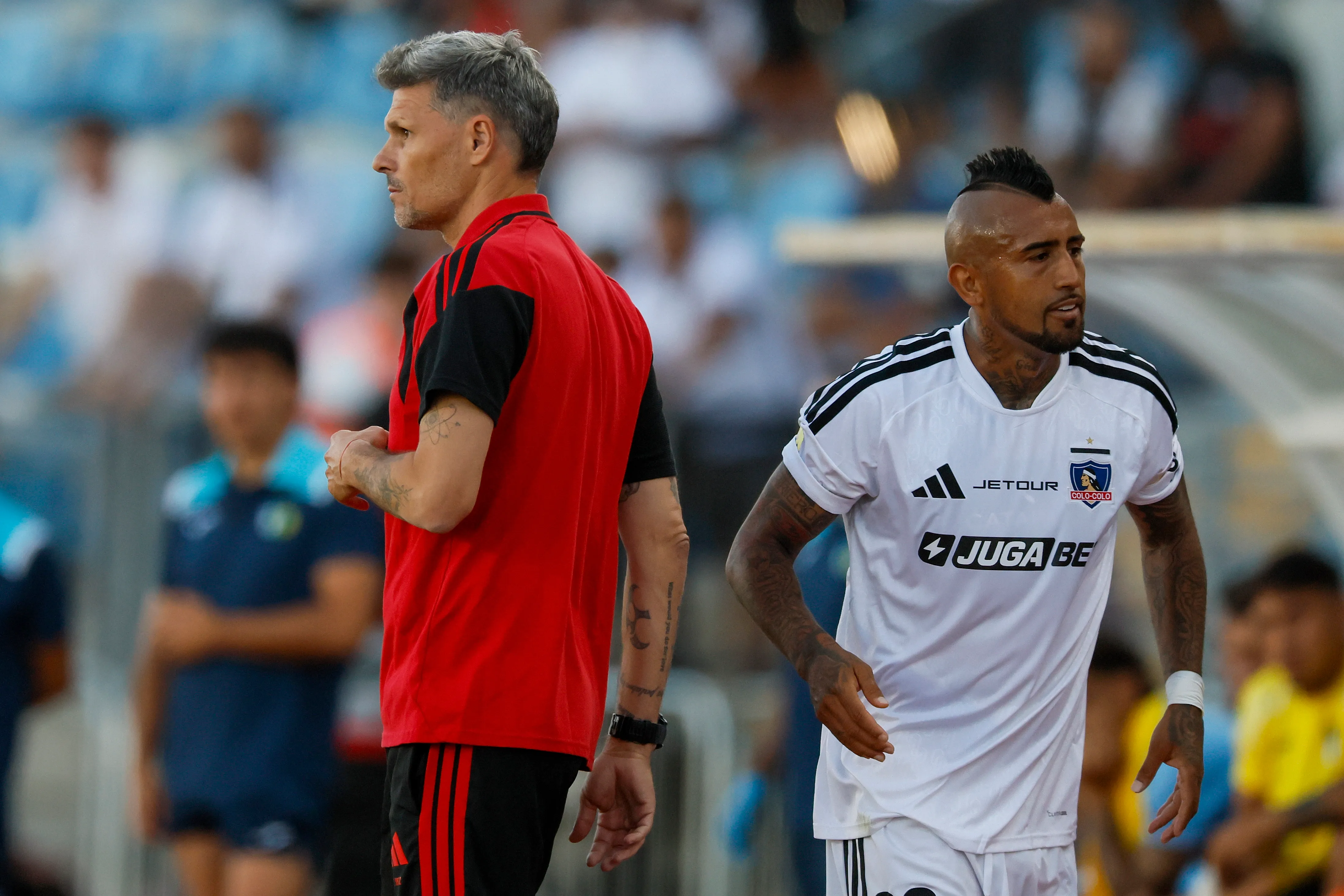 Vidal habló sobre la zona en donde lo utiliza Ortiz en Colo Colo | Foto: Photosport