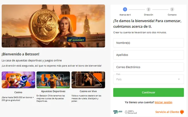bono de bienvenida Betsson