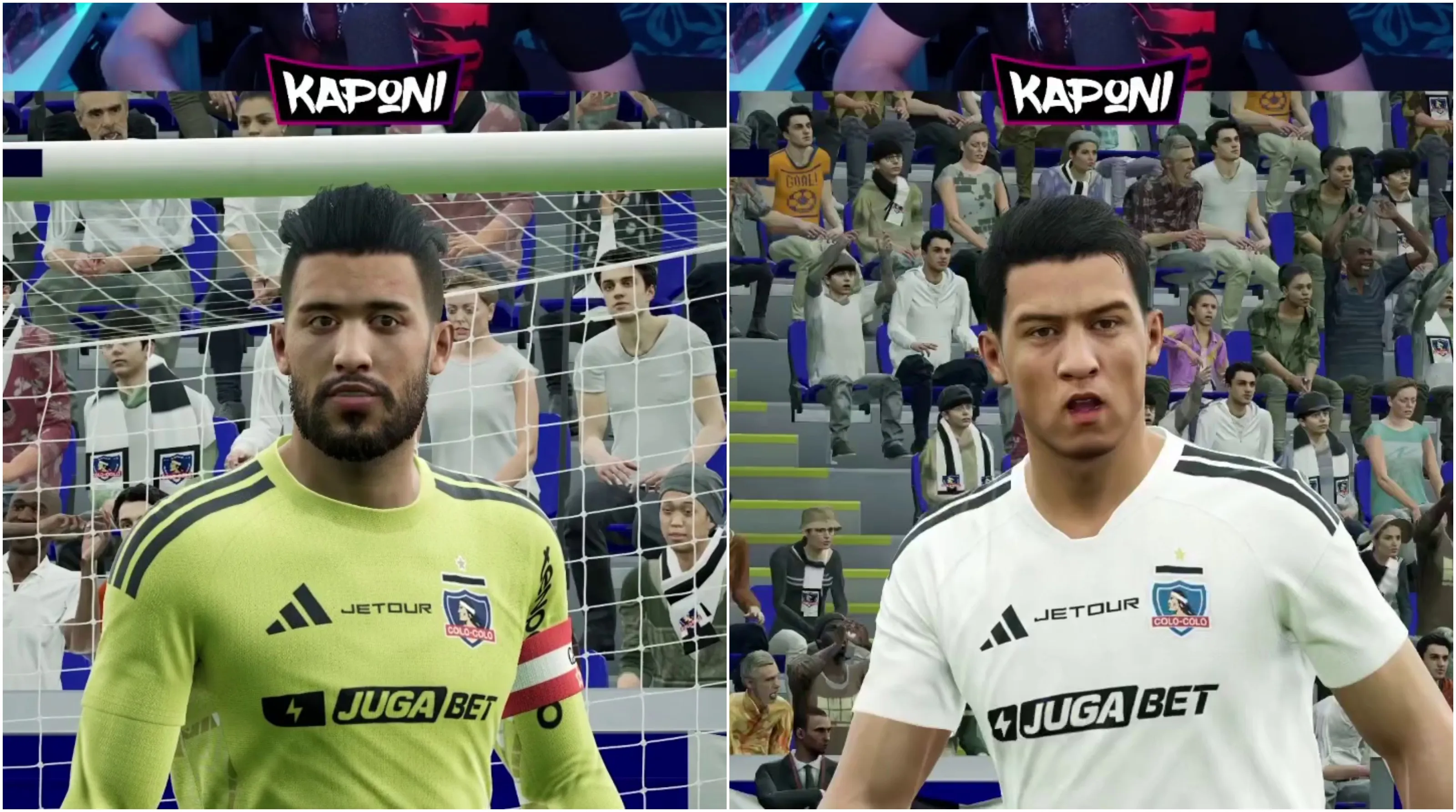 Así se ven algunos de los jugadores de Colo Colo en eFootball 2026. Foto: Captura.