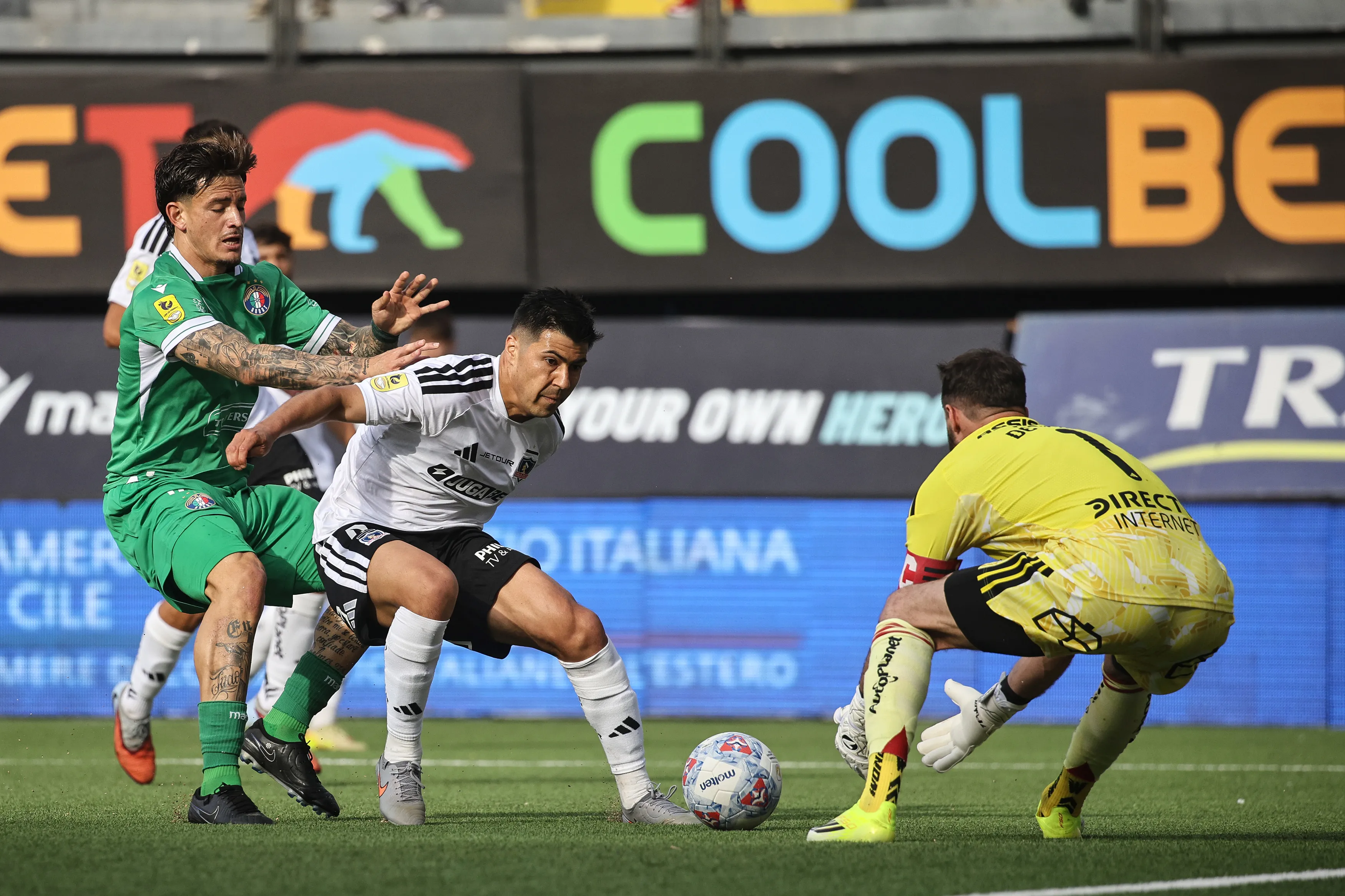 Colo Colo tuvo un gran trabajo defensivo ante Audax.Imagen: Diego Martin/Photosport