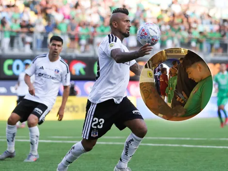 La ilusión que generó Vidal a niños de Audax antes de partido con Colo Colo