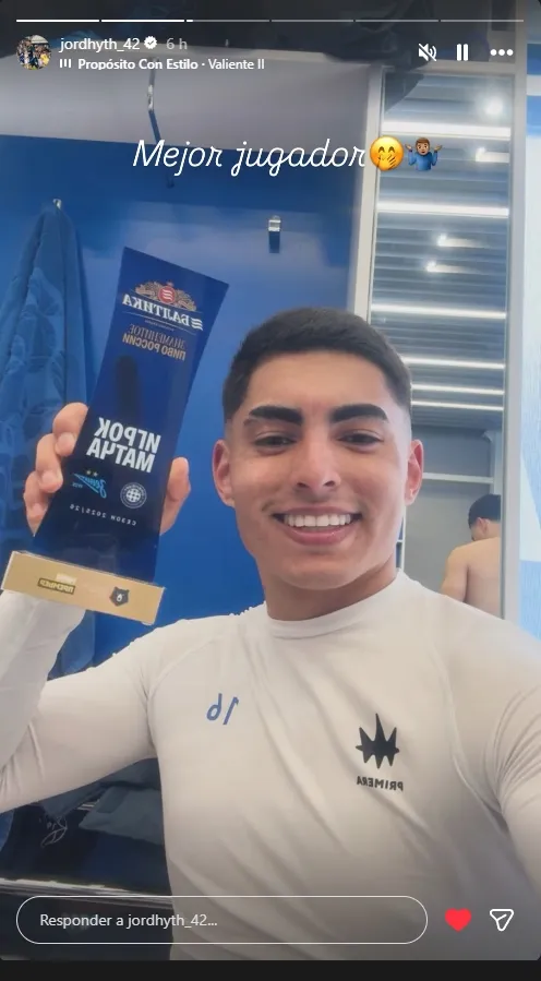 Historia de Jordhy Thompson en Instagram.