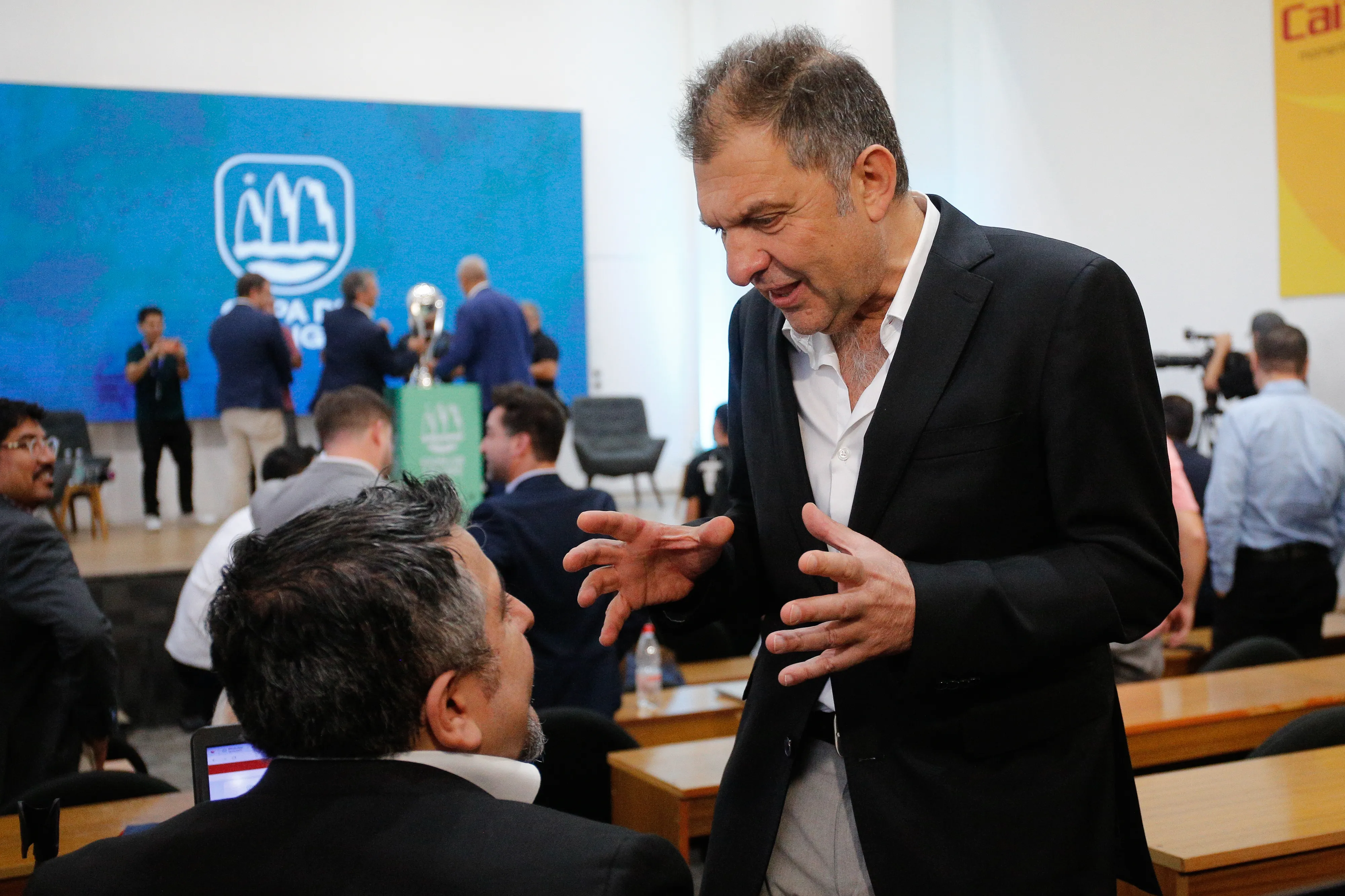 Aníbal Mosa en el lanzamiento de la Copa de la Liga.Imagen: Diego Martin/Photosport