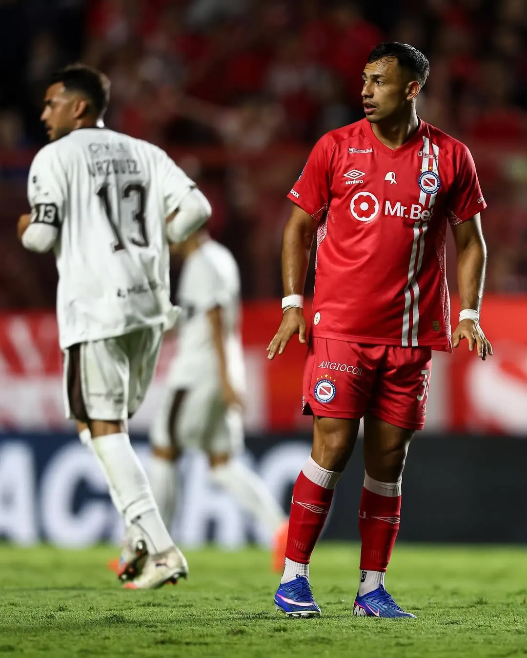 Iván Morales en el partido de Argentinos Juniors. (Foto: aaajoficial)
