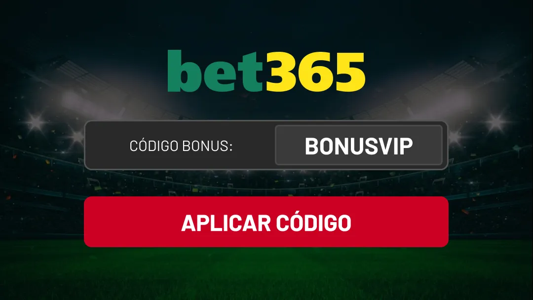 Usa el código de bono Bet365 BONUSVIP en el sitio web para obtener la oferta.