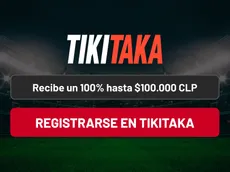 Bono de bienvenida TikiTaka: 100% hasta $100.000 en deportes o $500.000 + 200 tiradas