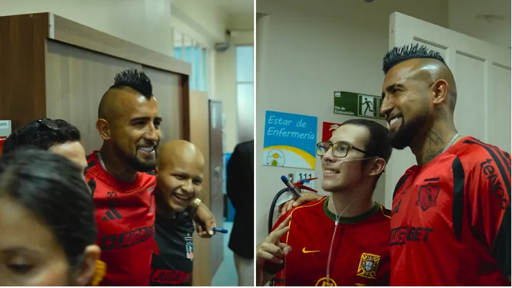 La emoción de Arturo Vidal tras la linda actividad que participó Colo Colo este martes.