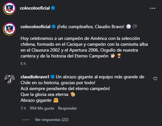Captura: Instagram de Colo Colo