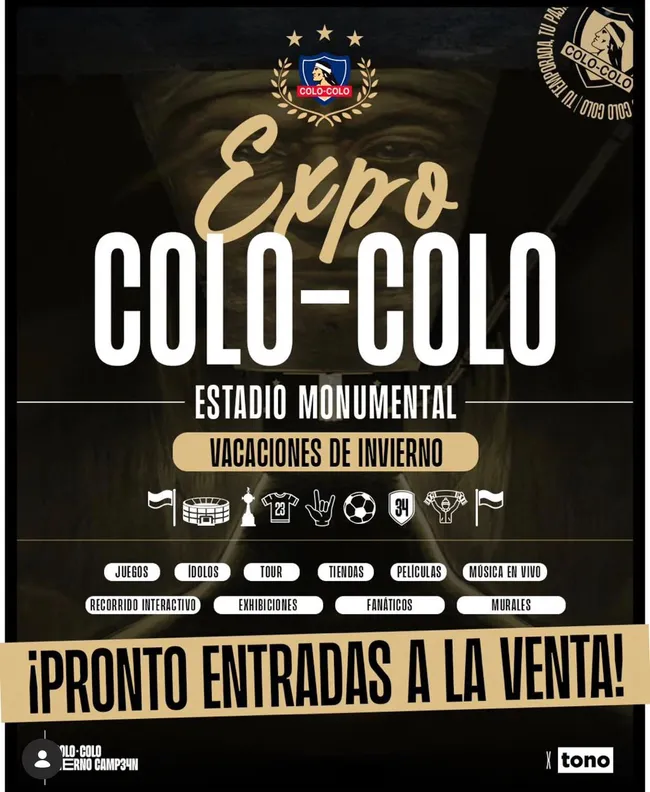 Expo Colo Colo en medio de las vacaciones de invierno.