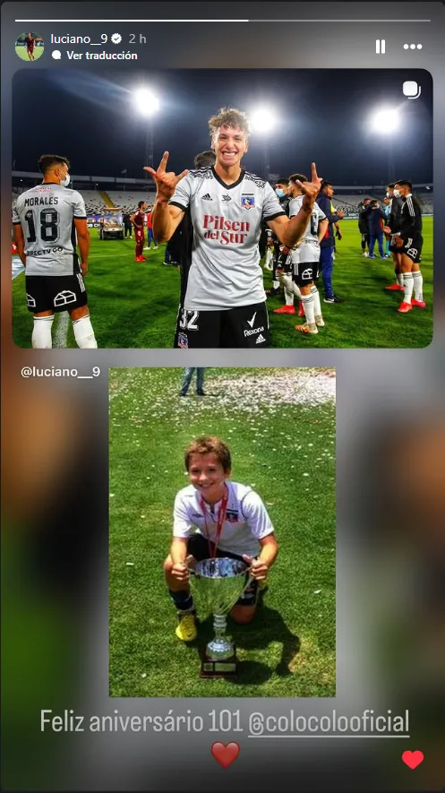 Saludo de Luciano Arriagada.