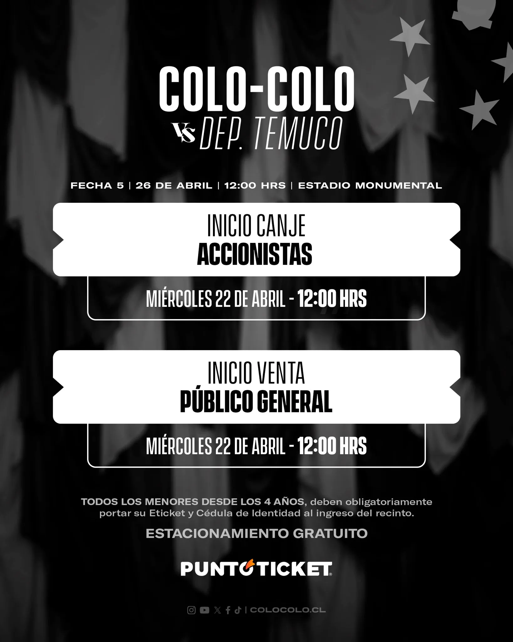 Venta de entradas para Colo Colo femenino vs Deportes Temuco. Foto: Colo Colo Femenino.