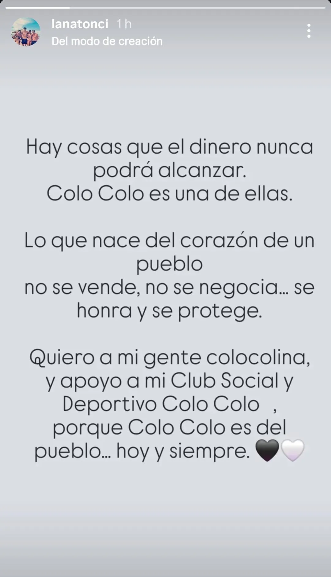 El mensaje de Lana Tonci por OPA de Aníbal Mosa en Colo Colo.