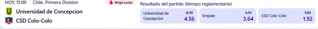 Las cuotas de Jugabet para el partido del Cacique.