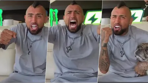 La eufórica celebración de Arturo Vidal en el triunfo de Colo Colo.