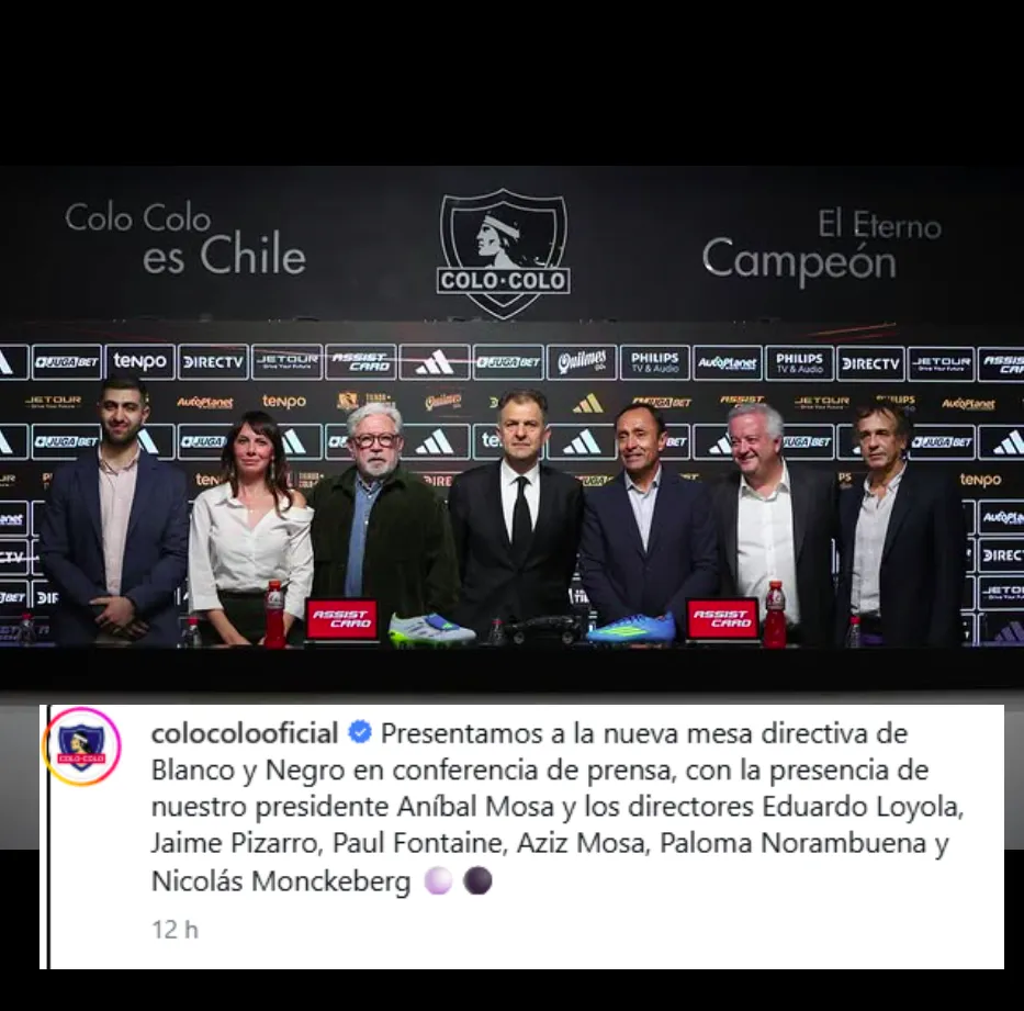 La foto que encendió la primera polémica en la nueva era de Blanco y Negro en Colo Colo.