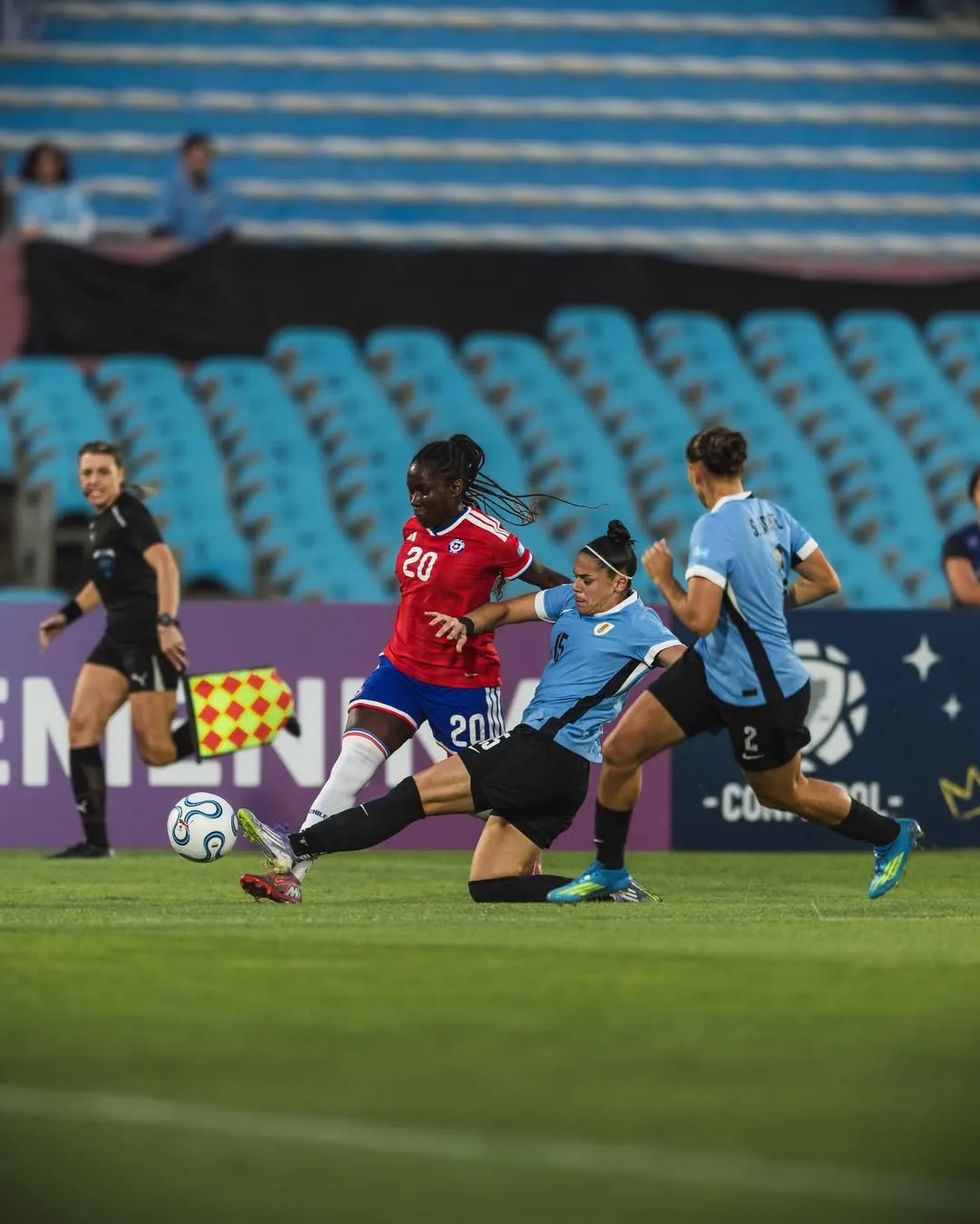 Mary Valencia fue una de las figuras del último triunfo de Chile Femenino.Imagen: La Roja