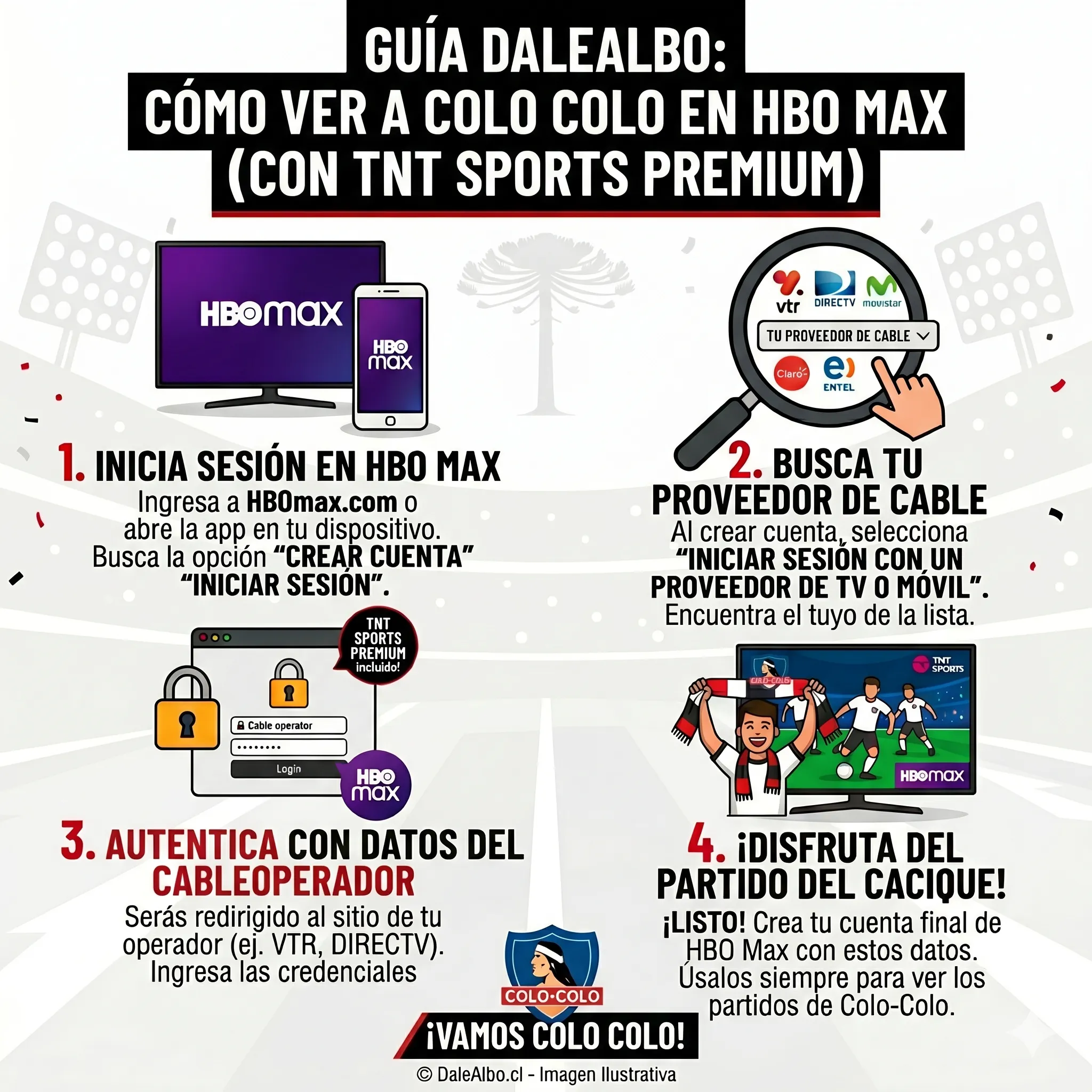 Paso a paso para ver a Colo Colo en HBO Max.