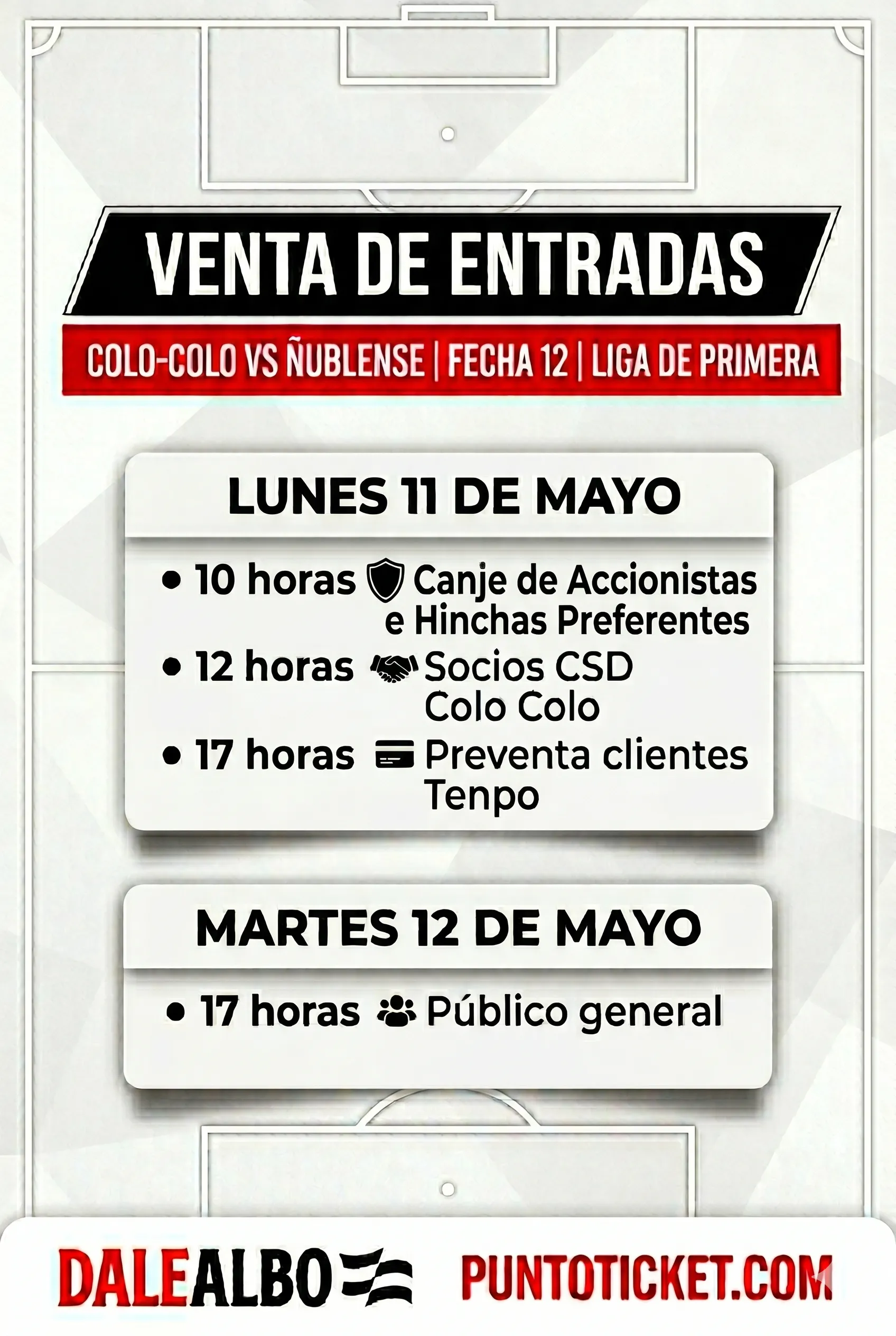La venta de entradas para Colo Colo vs Ñublense por la Liga de Primera.Imagen: IA de Gemini