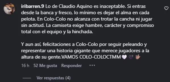 Foto: Instagram de Colo Colo