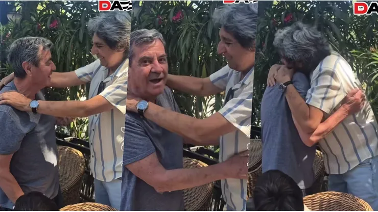 Hermoso encuentro entre Lizardo Garrido y Mirko Jozic emociona a todo Colo Colo.