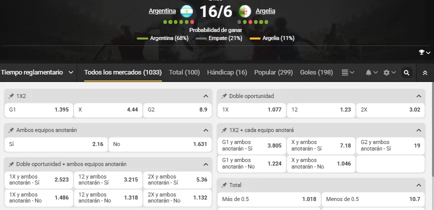 Apostar en el Mundial en Melbet