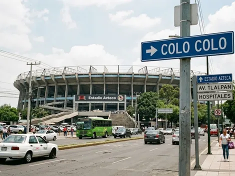 El homenaje a Colo Colo a metros del Estadio Azteca