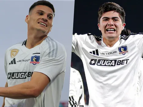 Lucas Cepeda aplaude a Felipe Raipán tras su gol en Colo Colo