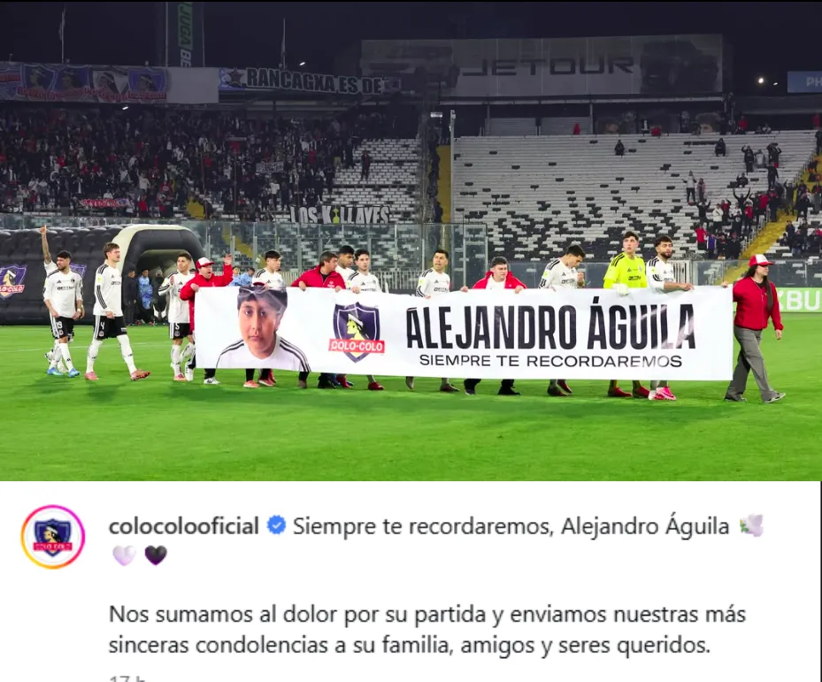 El mensaje de Colo Colo por el fallecimiento de Alejandro Águila.